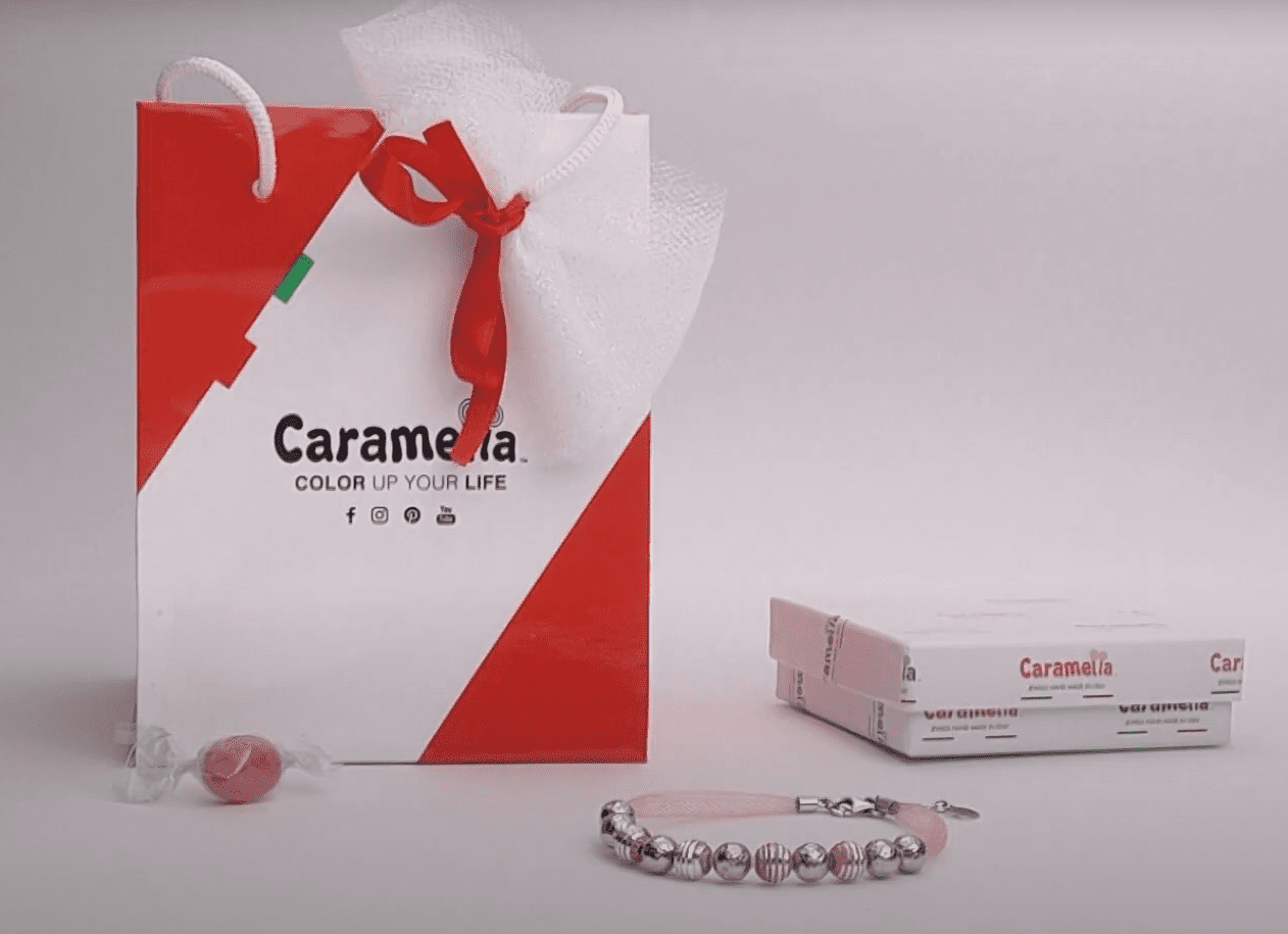 regalo perfetto nella confezionamento dei gioielli Caramella